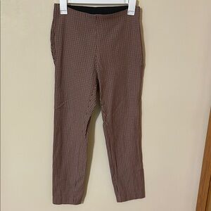 a new day woman’s Brown Plaid Dress pull on Pants 2